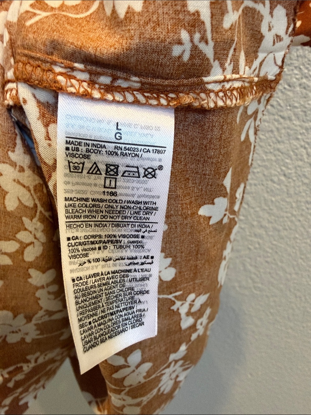 Old Navy Rust Floral V-Neck Midi Dress NWT - Picture 5 of 13